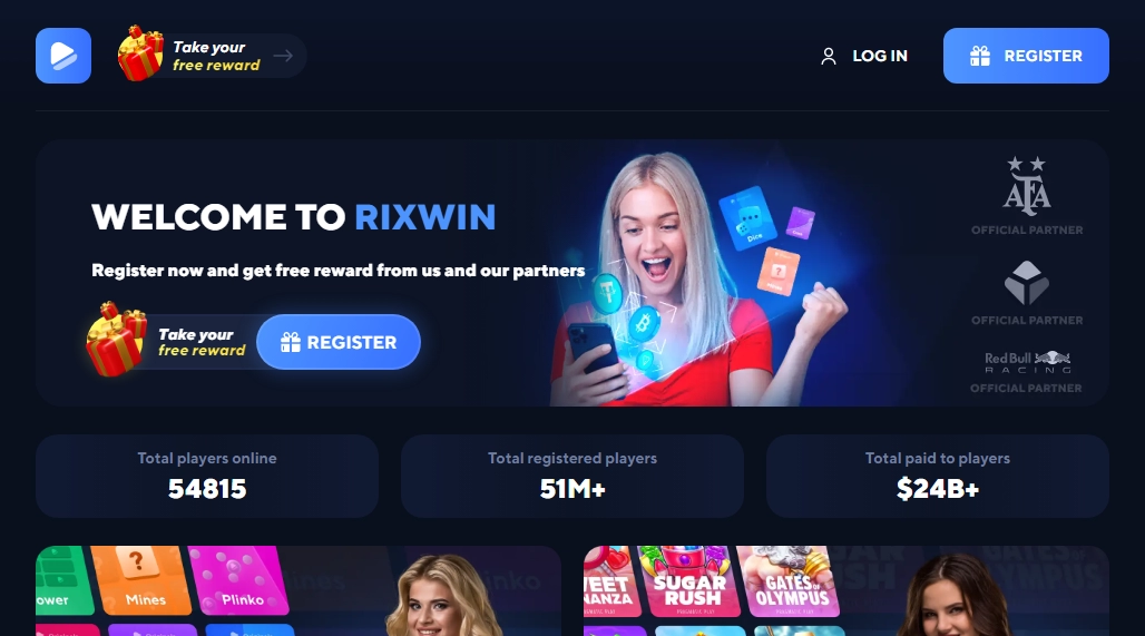 Rixwin Casino Mobile screenshot